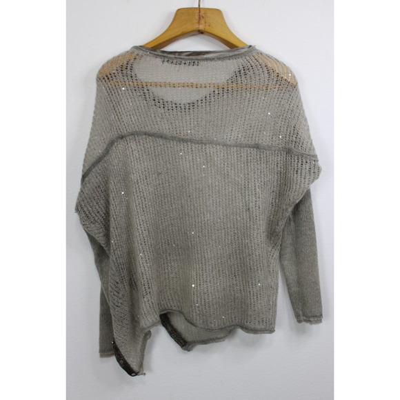 Kosmika Womens OS Sweater Pullover Open Knit Metallic Sparkle Mohair Blend Italy - Picture 9 of 11